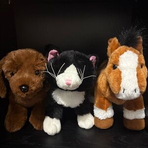 GANZ Webkinz 2026 Wave: Chocolate Lab, Black & White Cat and Bay Horse